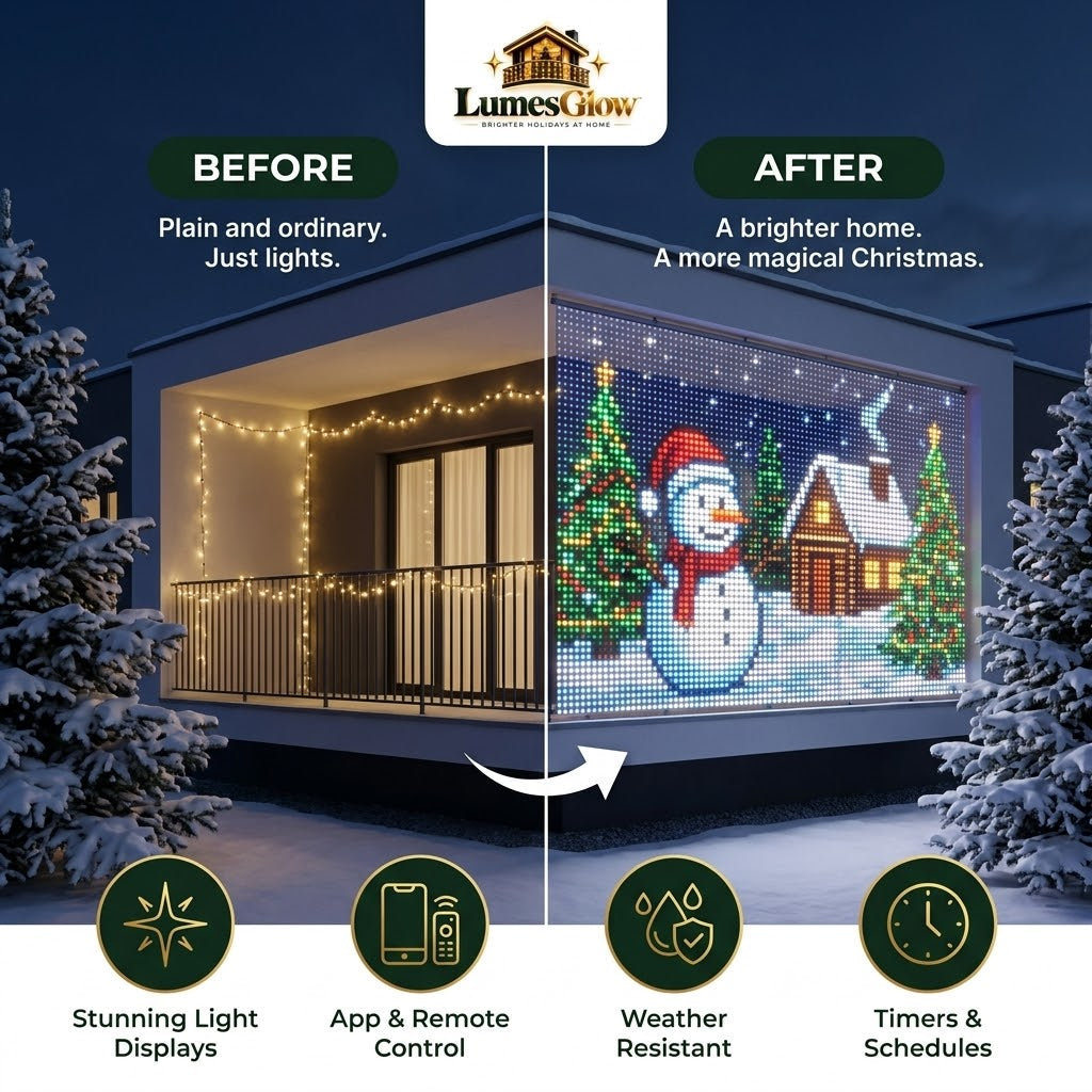 LumesGlows - LED Curtain Lights LED Fairy Lights App Control
